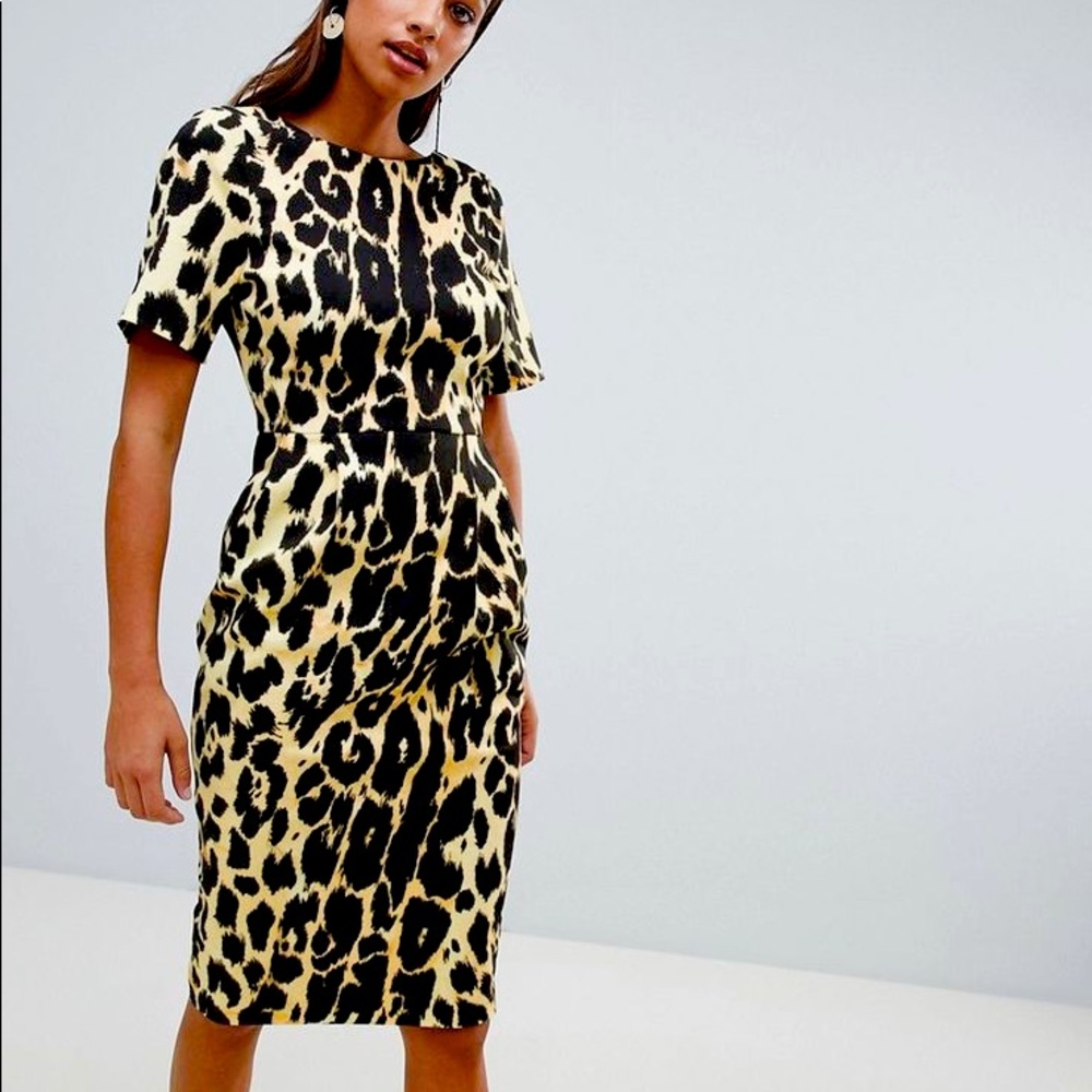 🐆 ASOS Animal Leopard Wiggle Dress 🐆
